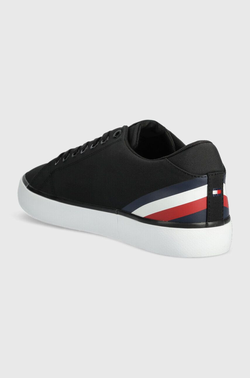 Tommy Hilfiger Teniske TH HI VULC CORE LOW STRIPES črna barva FM0FM04735 - Pepit.si