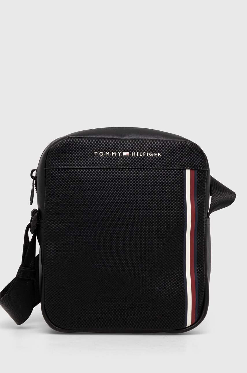 Tommy Hilfiger Torbica za okoli pasu črna barva - Pepit.si