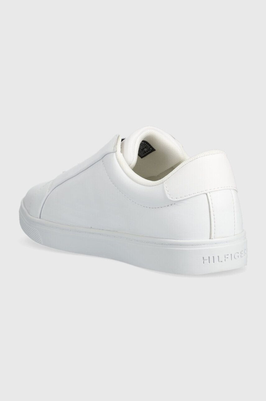 Tommy Hilfiger Usnjene teniske ELASTIC SLIP ON SNEAKER ženske bela barva FW0FW07032 - Pepit.si