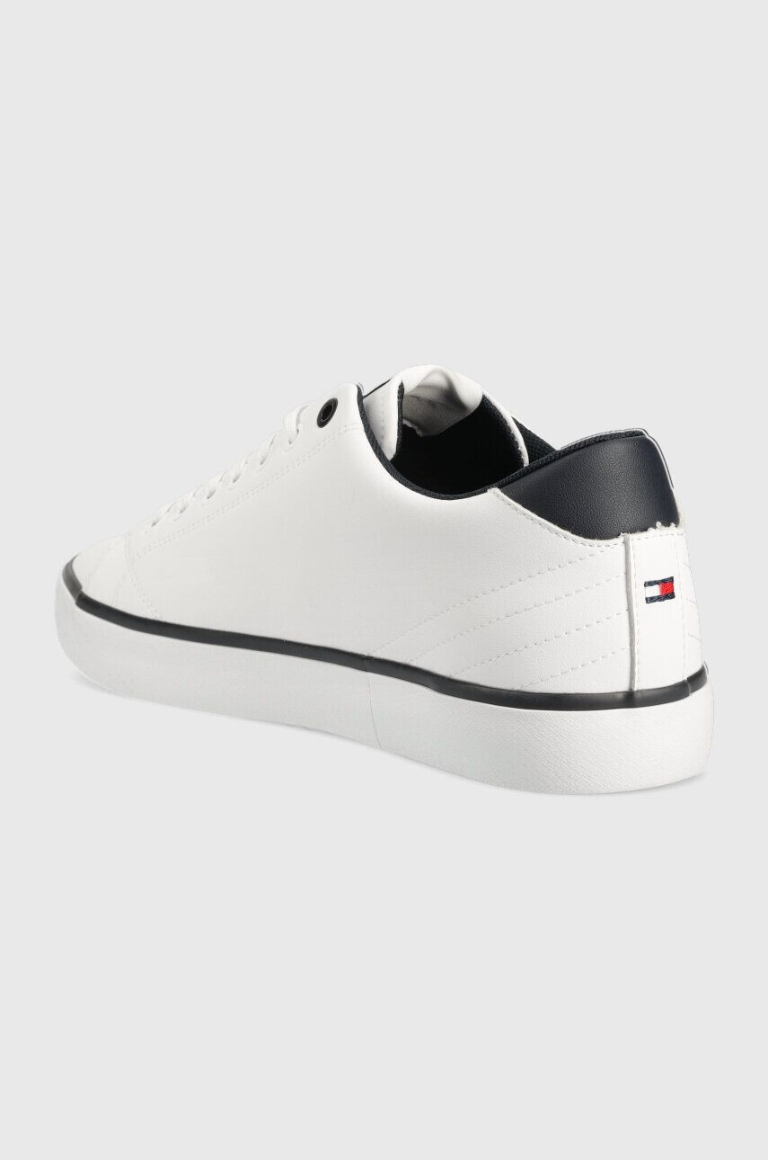 Tommy Hilfiger Usnjene teniske TH HI VULC CORE LOW LEATHER bela barva FM0FM04731 - Pepit.si