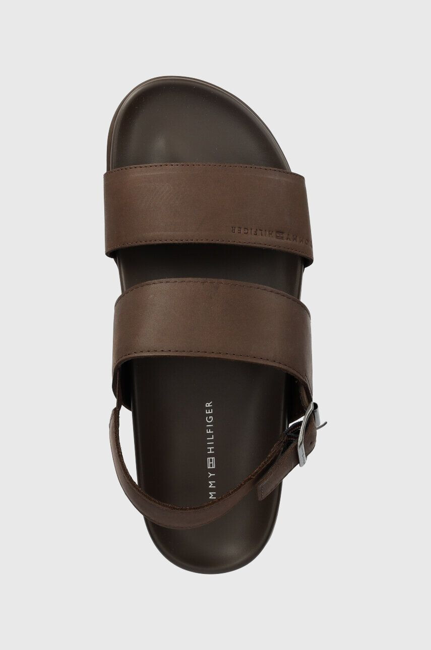 Tommy Hilfiger Usnjeni sandali HILFIGER PREMIUM LEATHER SANDAL - Pepit.si