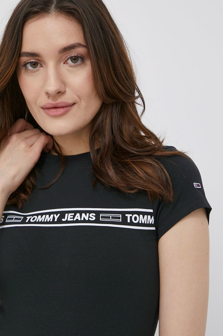 Tommy Jeans Body ženski črna barva - Pepit.si