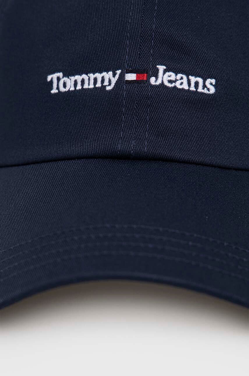 Tommy Jeans Bombažna bejzbolska kapa mornarsko modra barva - Pepit.si