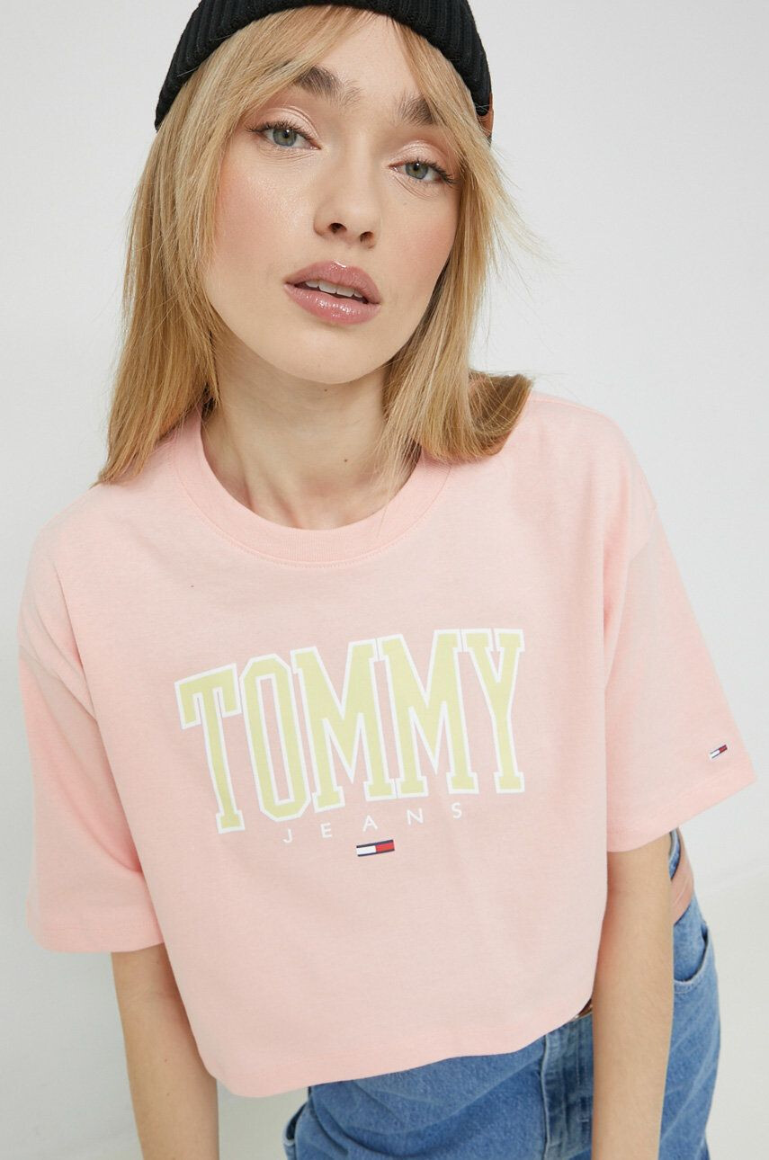 Tommy Jeans Bombažna kratka majica - Pepit.si