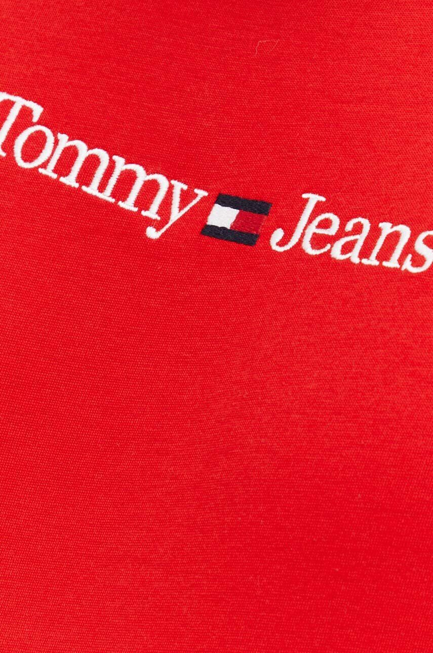 Tommy Jeans Bombažna kratka majica turkizna barva - Pepit.si