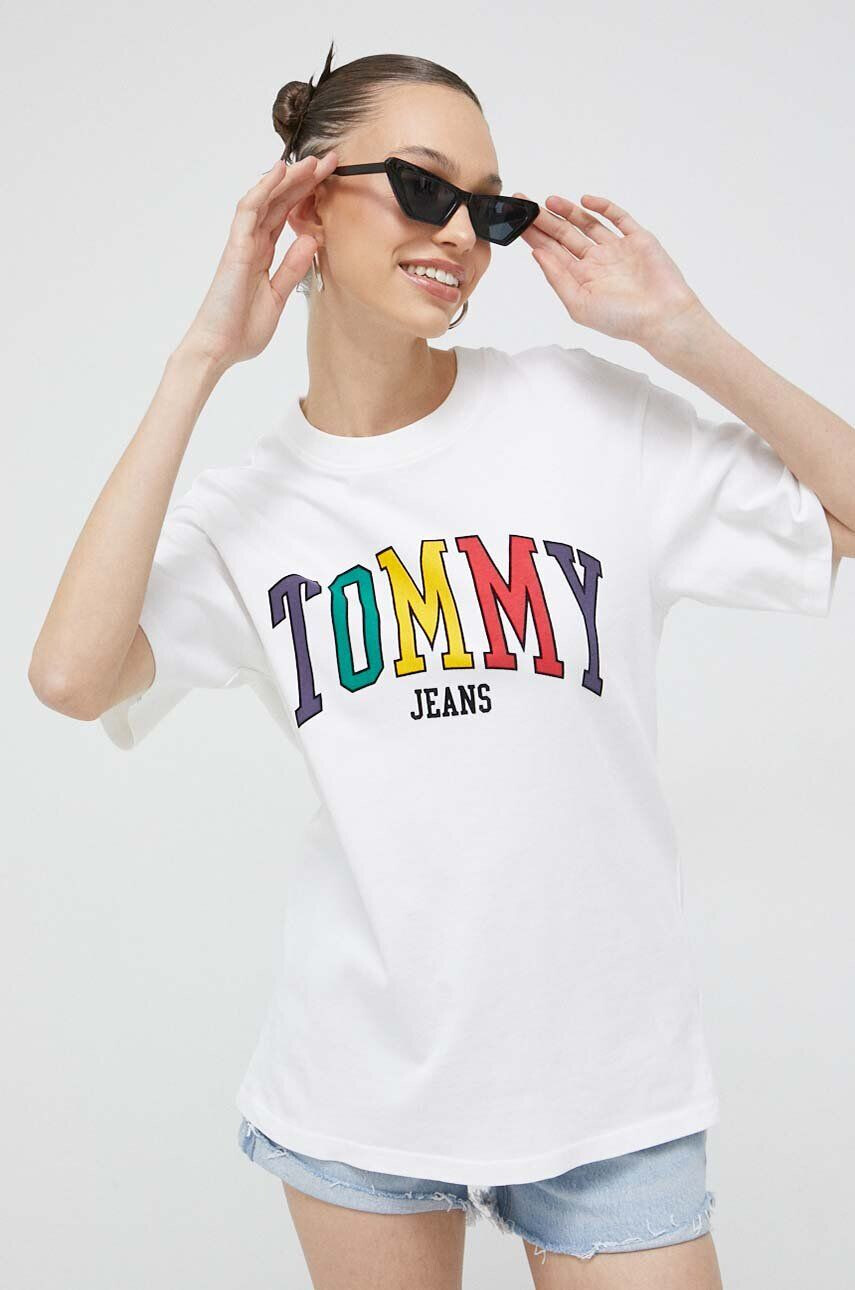 Tommy Jeans Bombažna kratka majica - Pepit.si