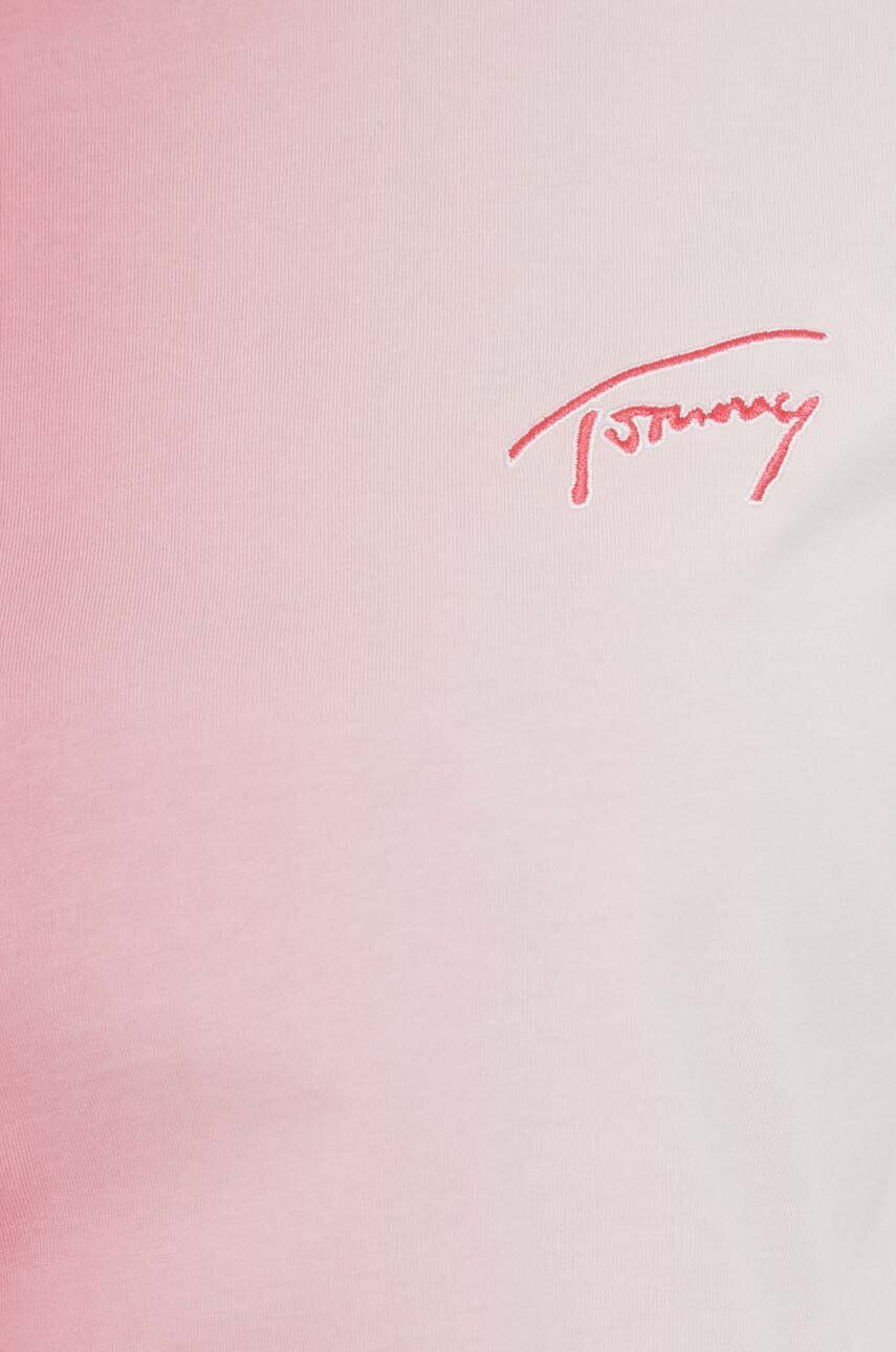 Tommy Jeans Bombažna kratka majica rjava barva - Pepit.si