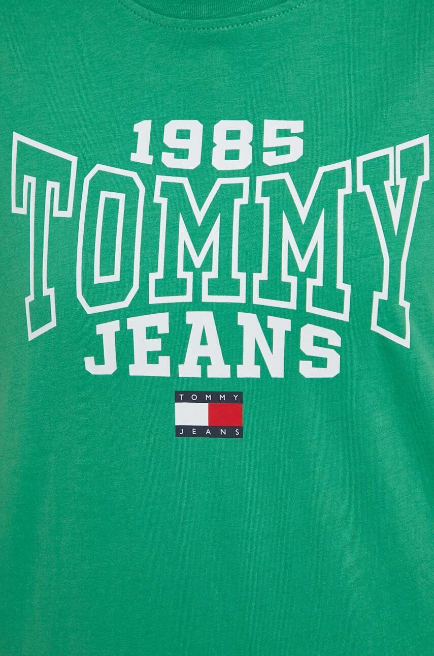 Tommy Jeans Bombažna kratka majica bela barva - Pepit.si