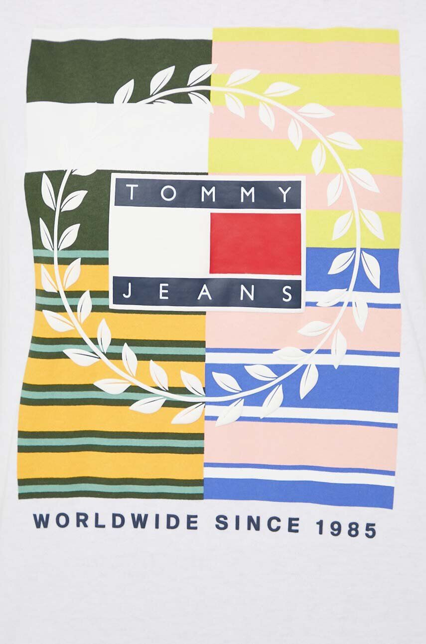 Tommy Jeans Bombažna kratka majica mornarsko modra barva - Pepit.si