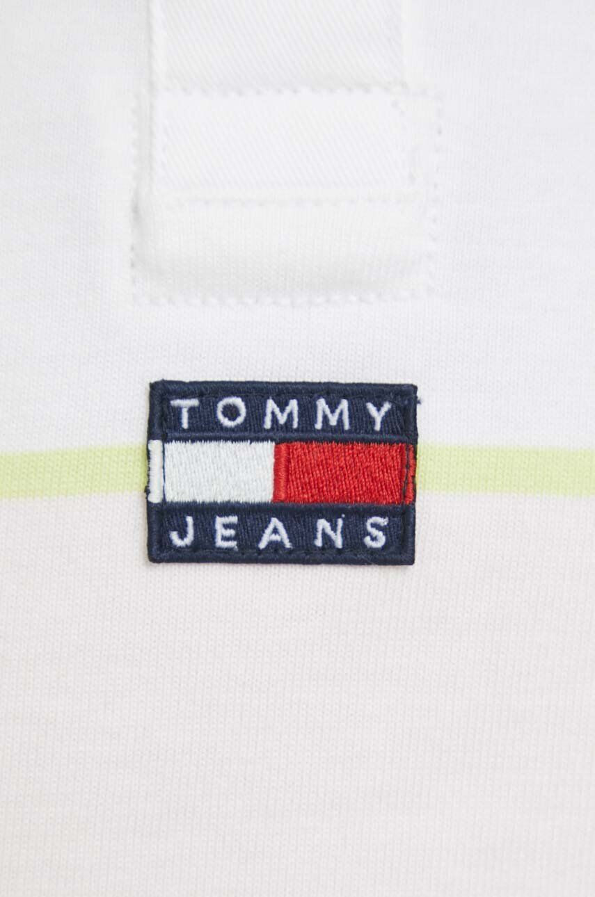 Tommy Jeans Bombažna majica z dolgimi rokavi roza barva - Pepit.si