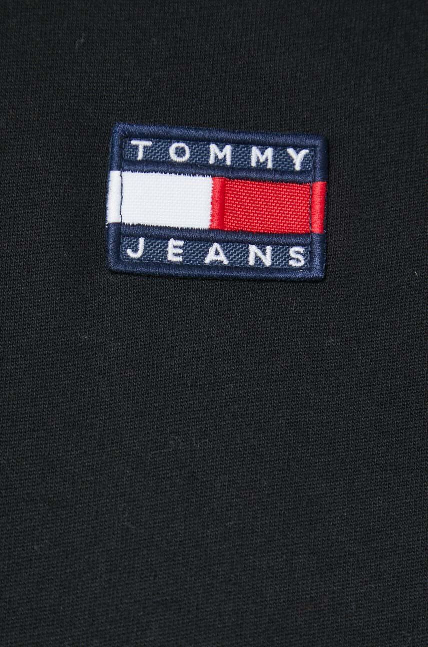 Tommy Jeans Bombažna majica z dolgimi rokavi bela barva - Pepit.si