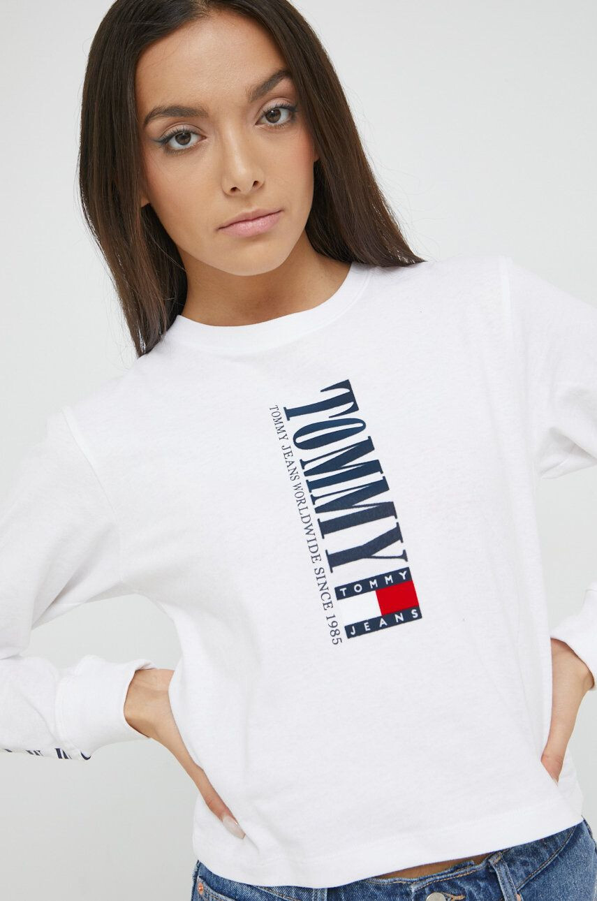 Tommy Jeans Bombažna majica z dolgimi rokavi - Pepit.si