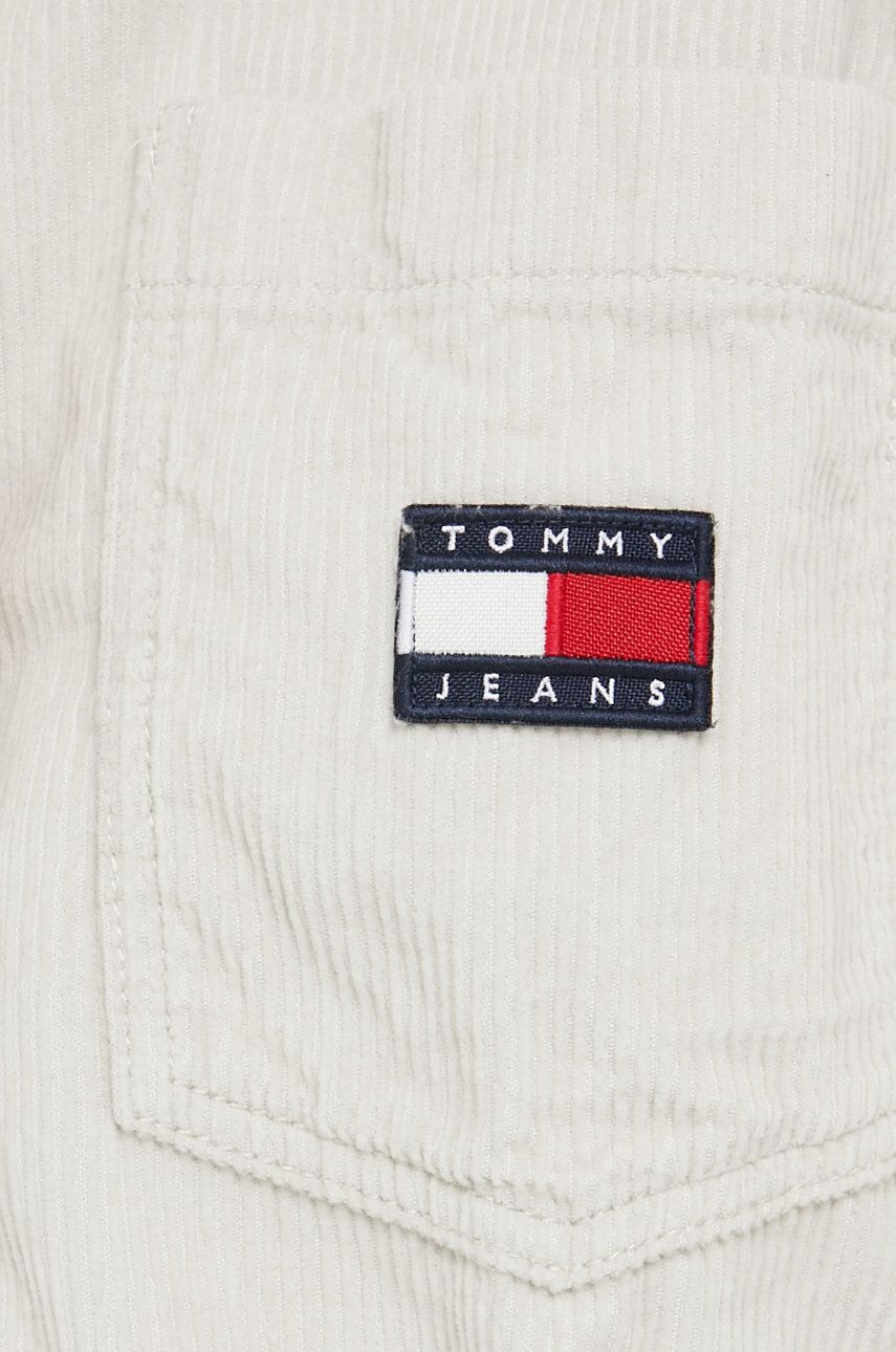 Tommy Jeans Bombažna srajca ženska bež barva - Pepit.si