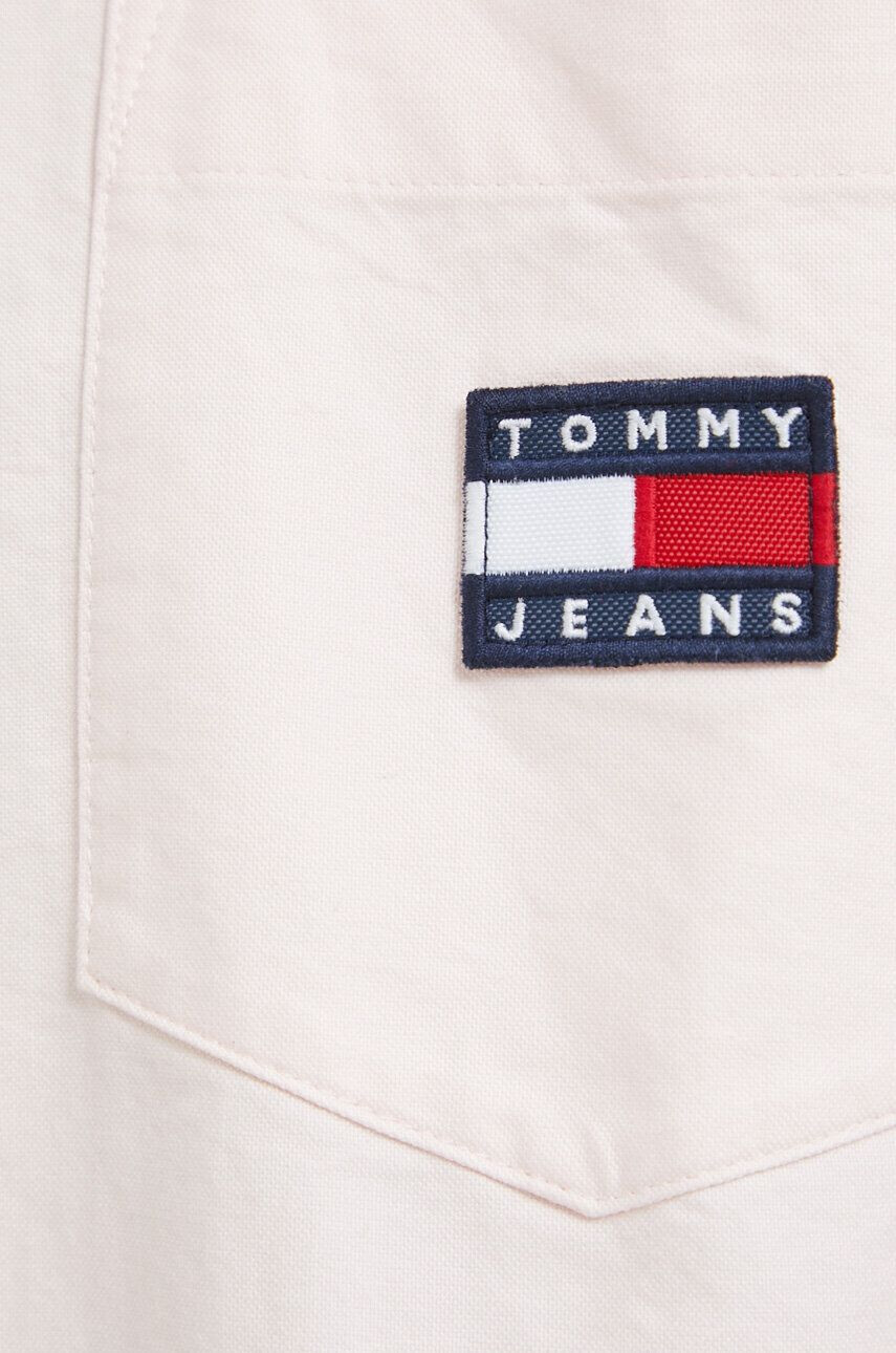 Tommy Jeans Bombažna srajca ženska roza barva - Pepit.si