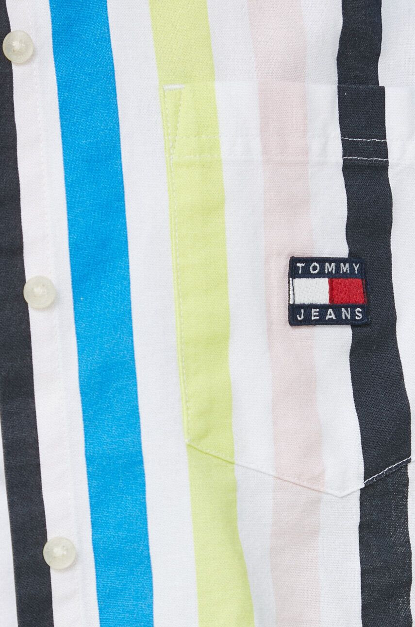 Tommy Jeans Bombažna srajca ženska rumena barva - Pepit.si