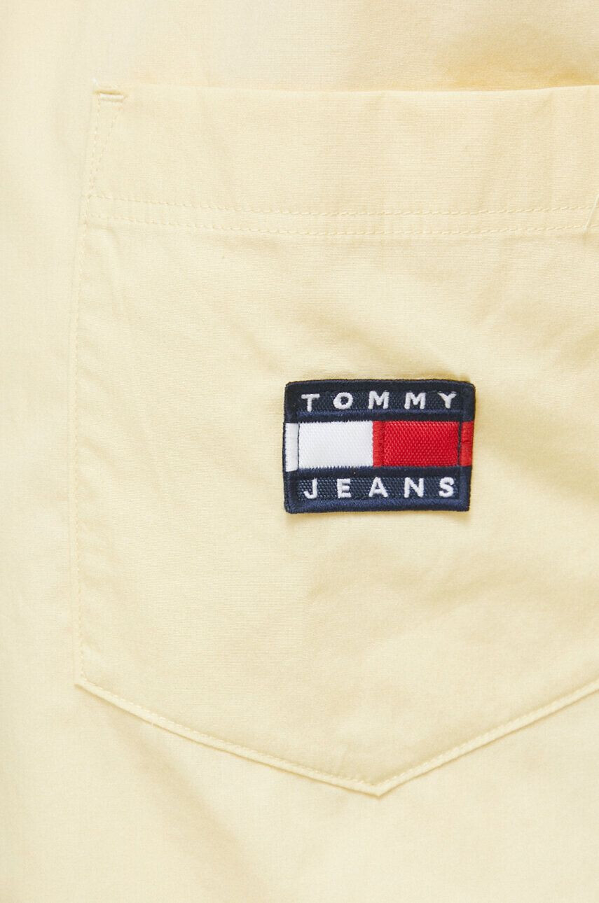 Tommy Jeans Bombažna srajca ženska rumena barva - Pepit.si