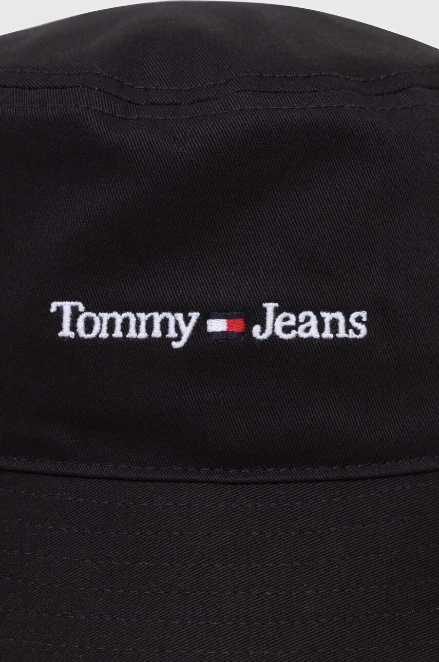 Tommy Jeans Bombažni klobuk črna barva - Pepit.si