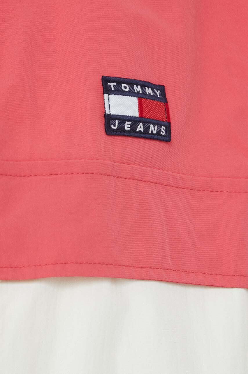 Tommy Jeans Brezrokavnik ženski roza barva - Pepit.si