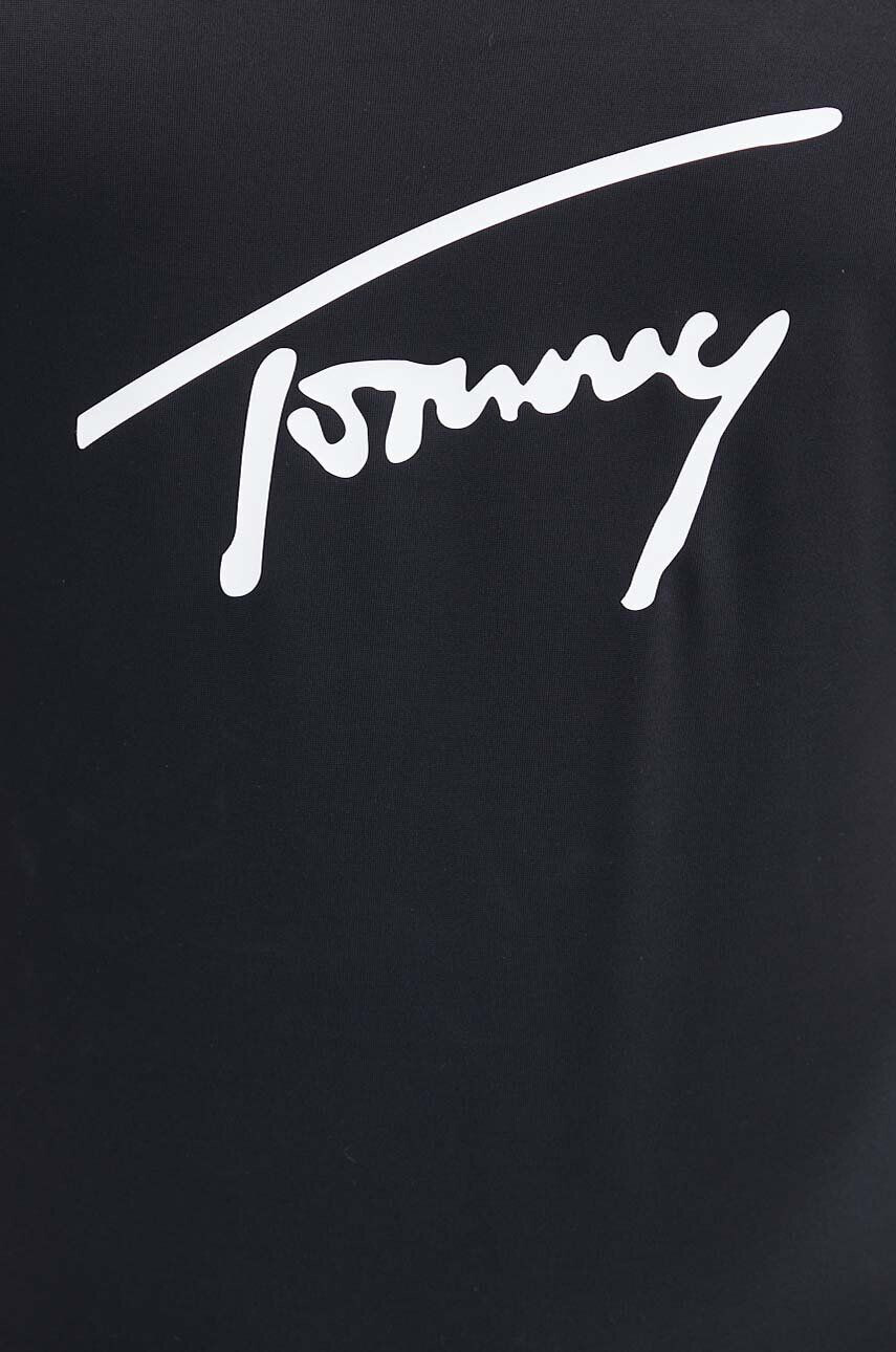 Tommy Jeans Enodelne kopalke črna barva - Pepit.si