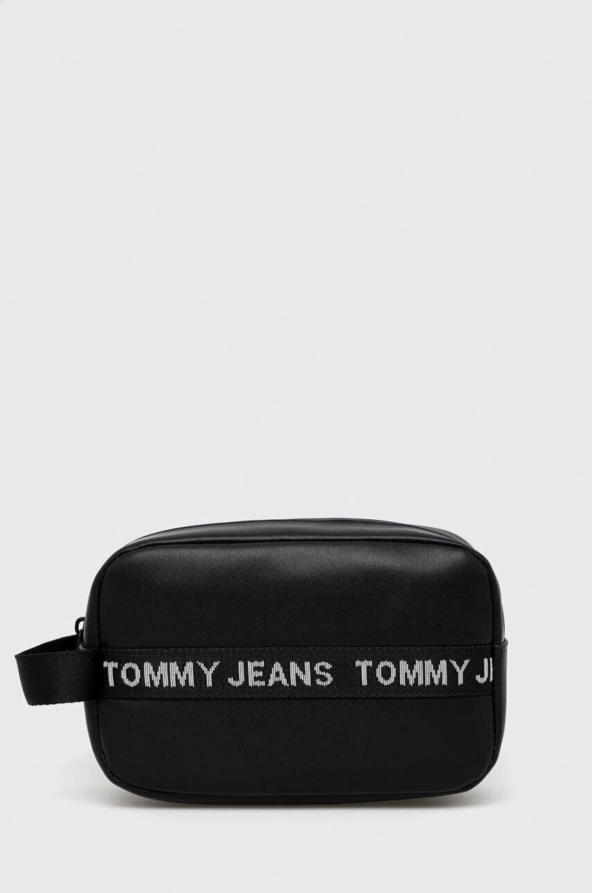 Tommy Jeans Kozmetična torbica črna barva - Pepit.si