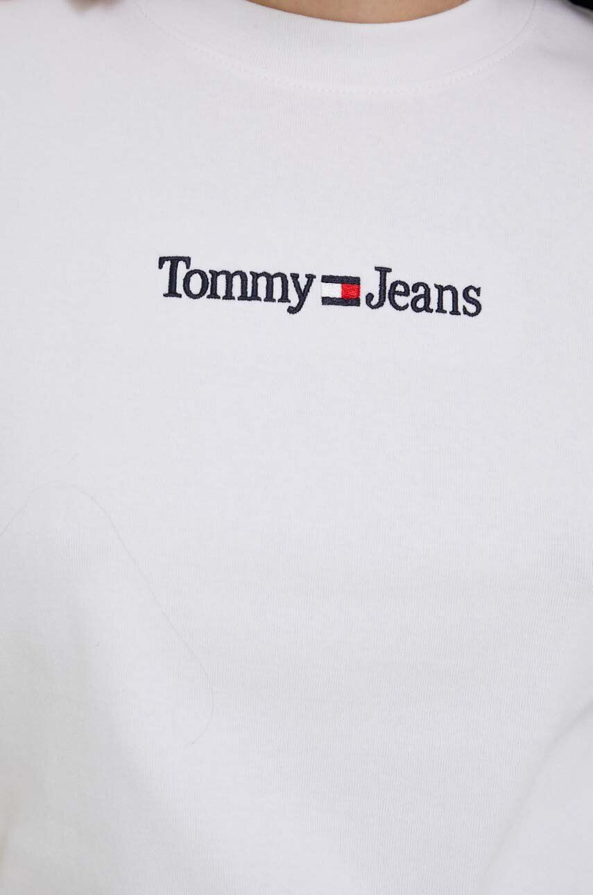 Tommy Jeans Kratka majica ženski bela barva - Pepit.si