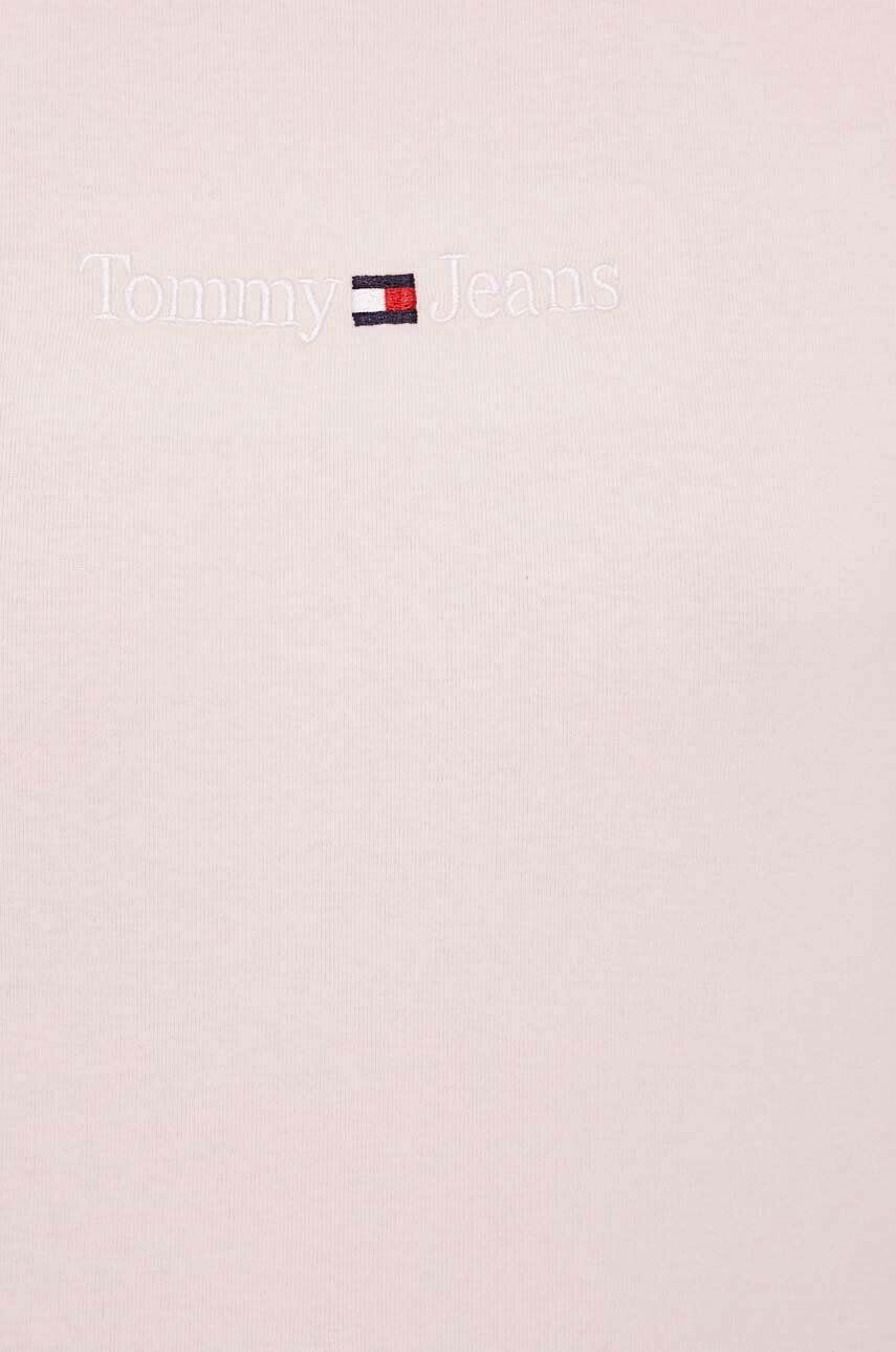 Tommy Jeans Kratka majica ženski roza barva - Pepit.si