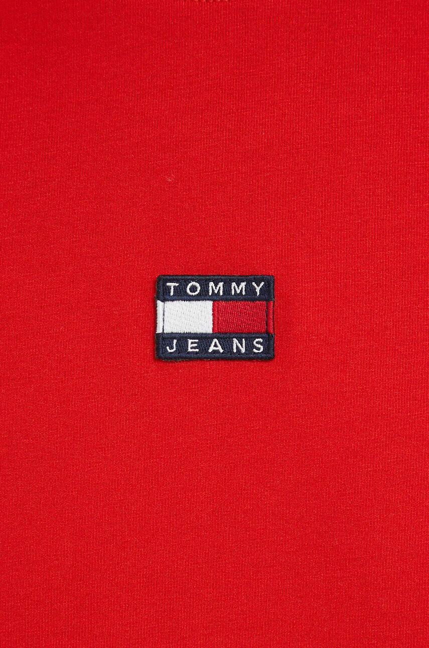 Tommy Jeans Kratka majica ženski rdeča barva - Pepit.si