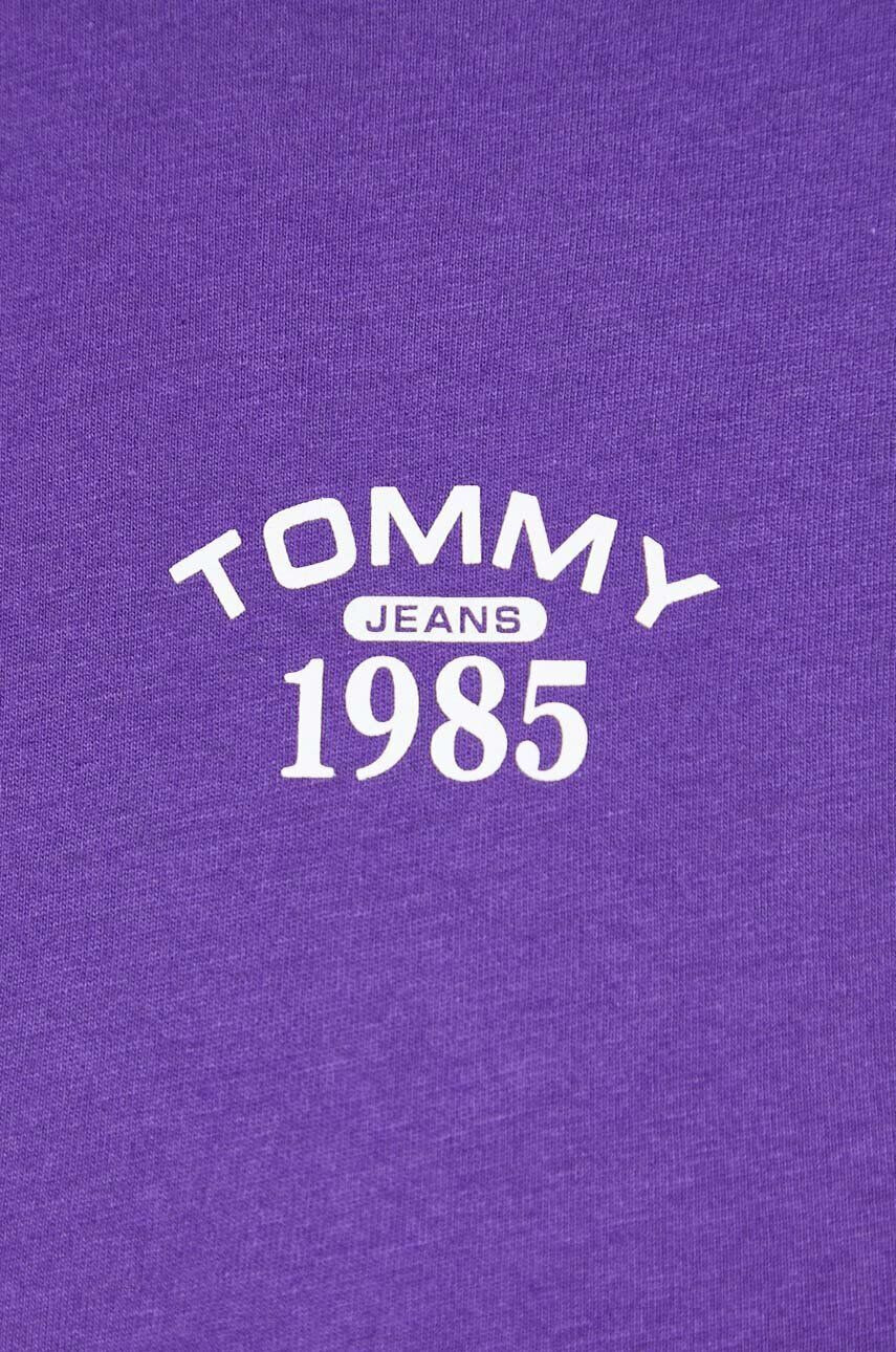 Tommy Jeans Kratka majica ženski vijolična barva - Pepit.si