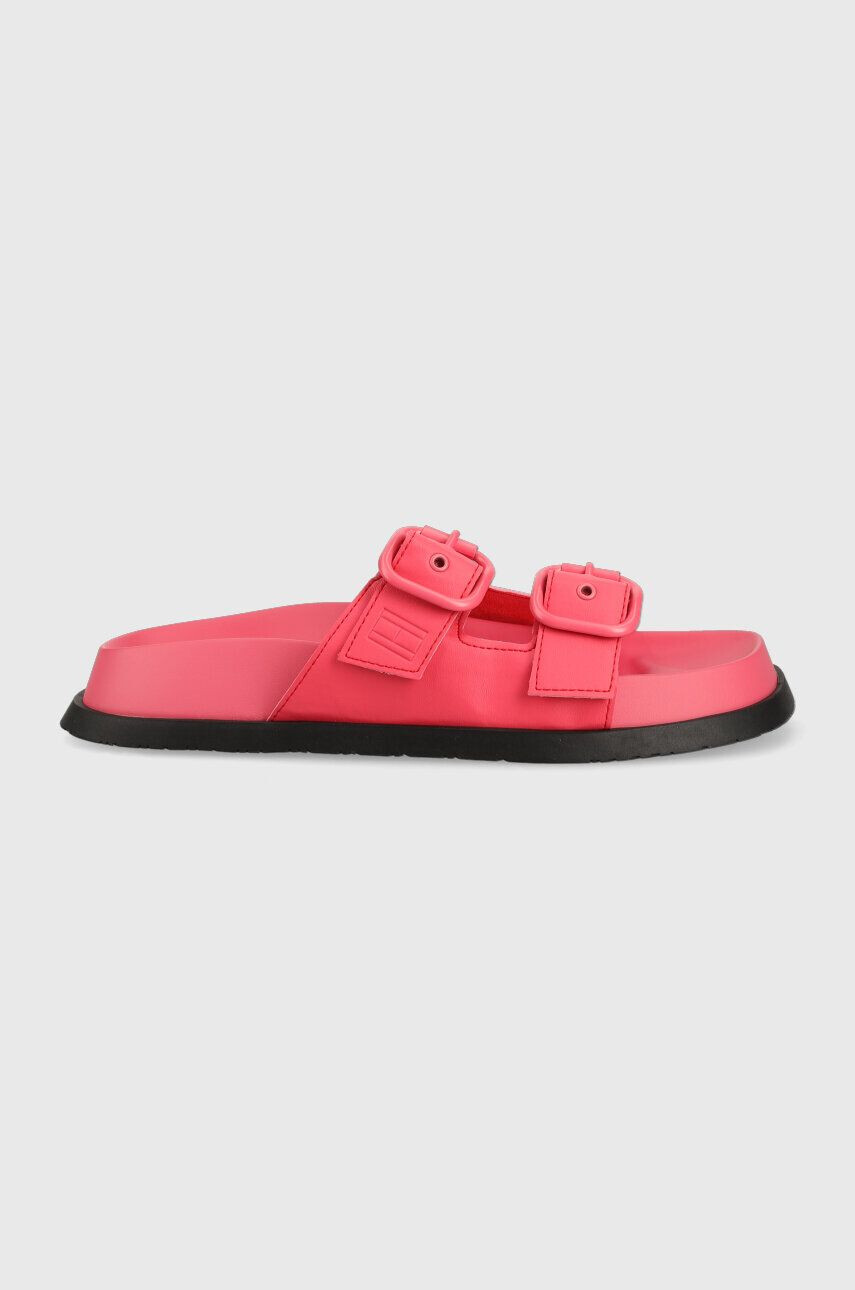 Tommy Jeans Natikači FANCY SANDAL ženski roza barva EN0EN02136 - Pepit.si