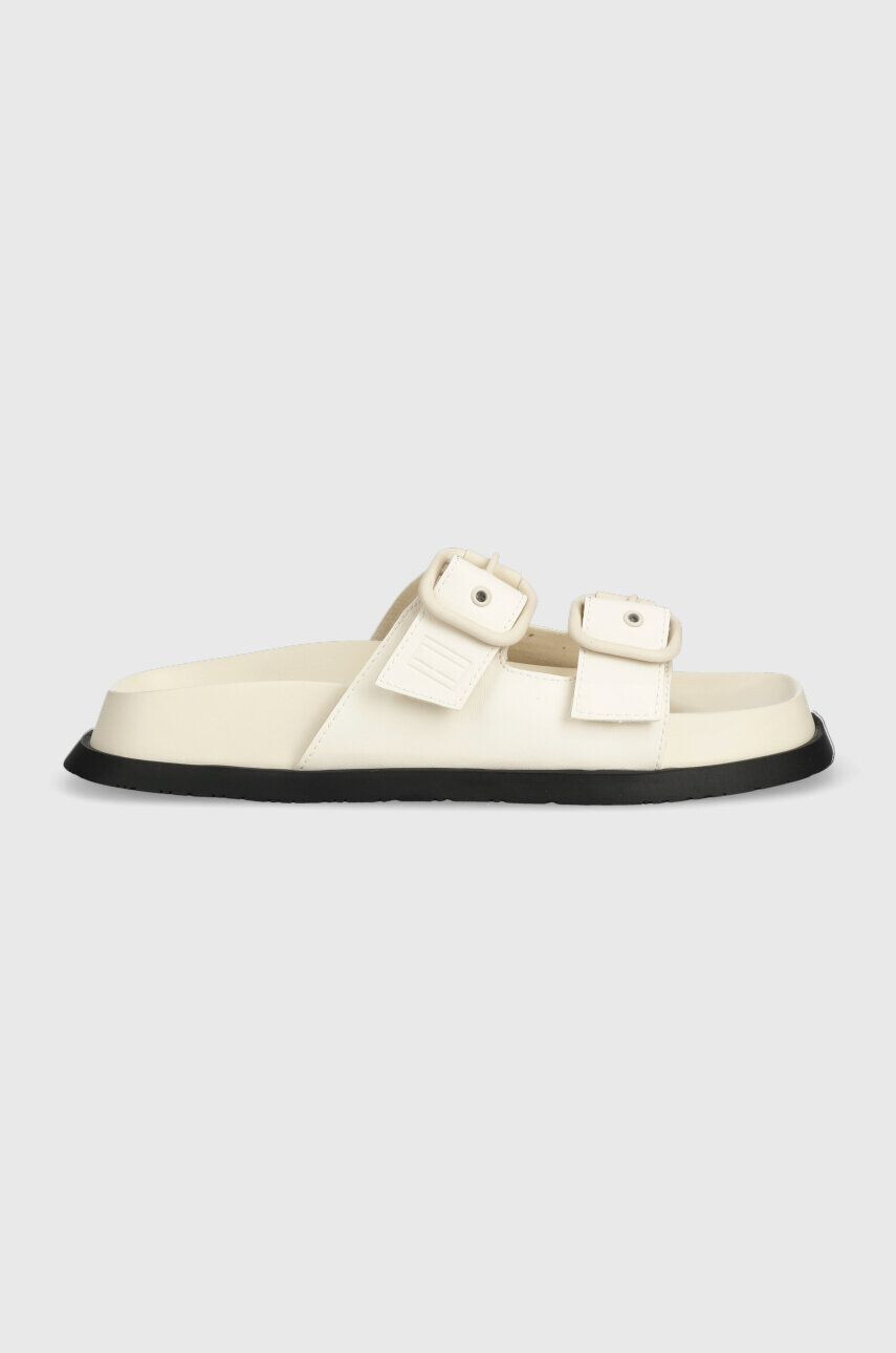 Tommy Jeans Natikači FANCY SANDAL ženski bež barva EN0EN02136 - Pepit.si