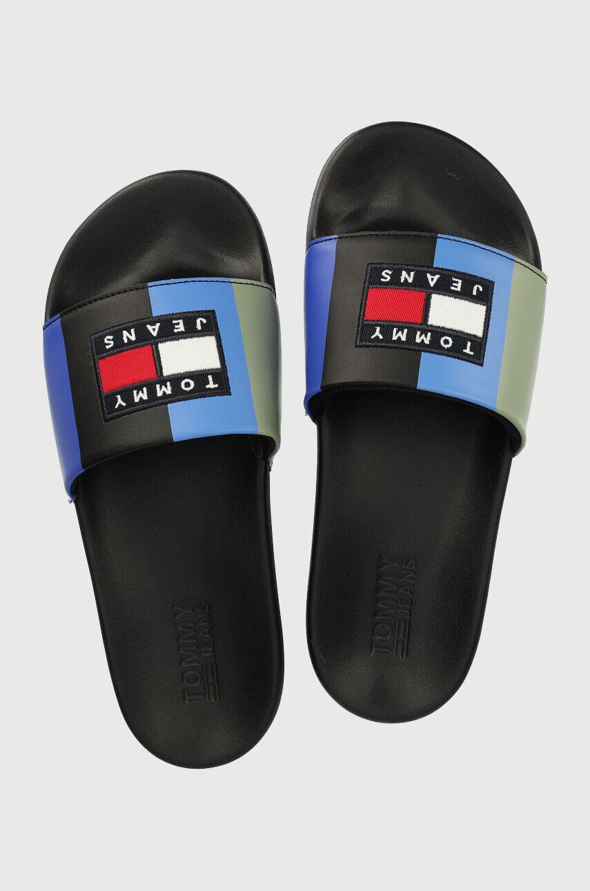 Tommy Jeans Natikači Mens Block Archive Poolslide - Pepit.si