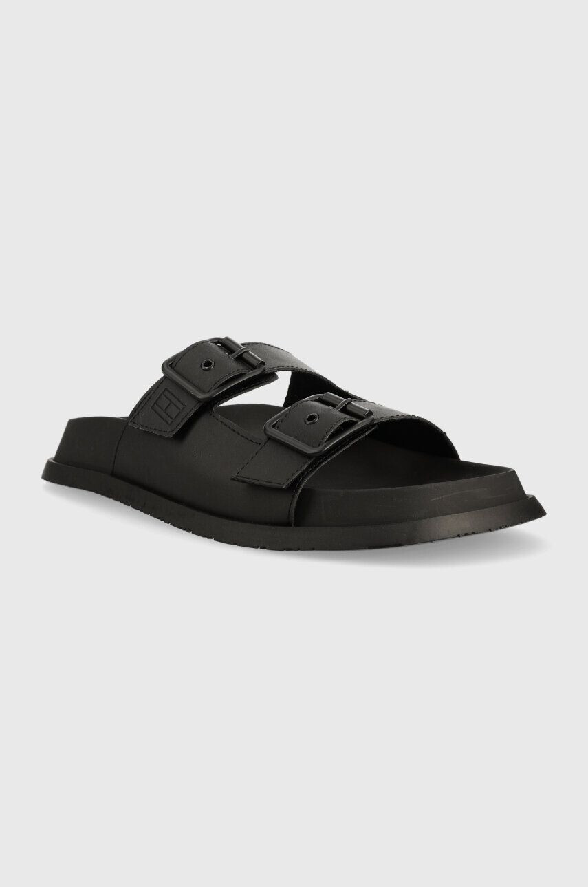 Tommy Jeans Natikači SANDAL moški črna barva EM0EM01148 - Pepit.si