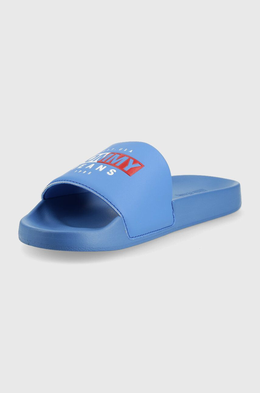 Tommy Jeans Natikači Seasonal Poolslide moški bela barva - Pepit.si