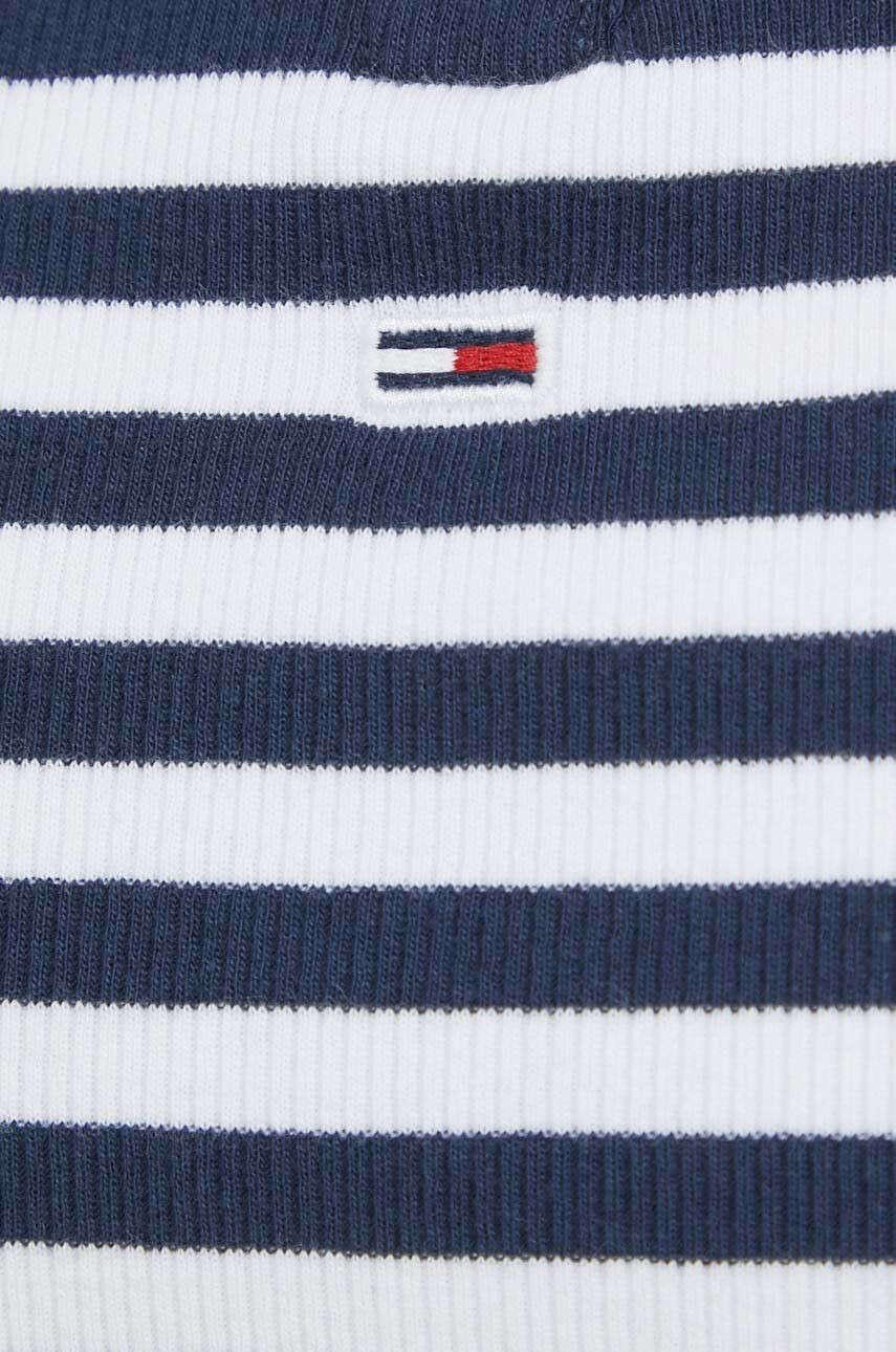 Tommy Jeans Polo ženski mornarsko modra barva - Pepit.si