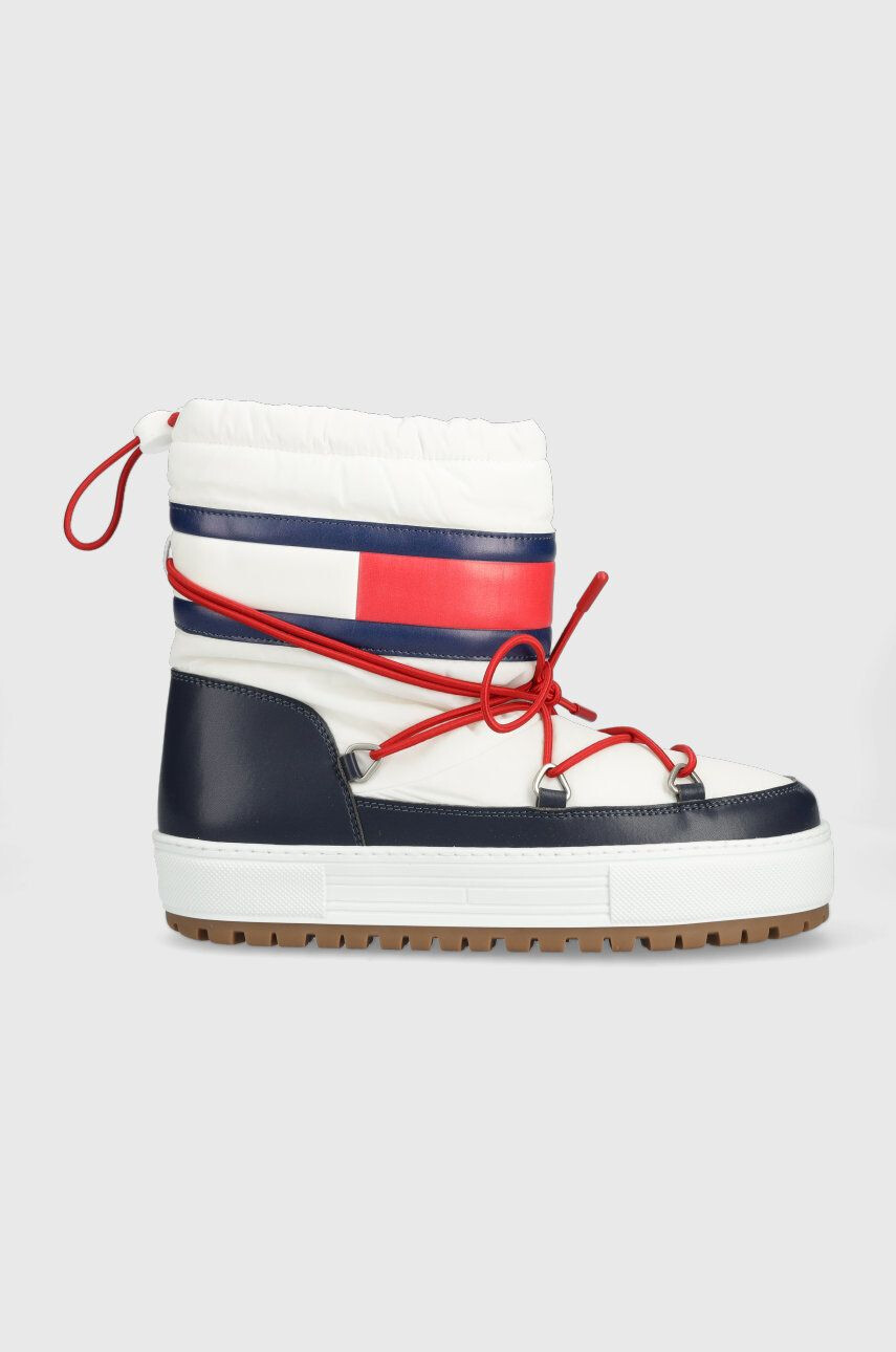 Tommy Jeans Snežke EN0EN02162 SNOWBOOT LOW bela barva - Pepit.si