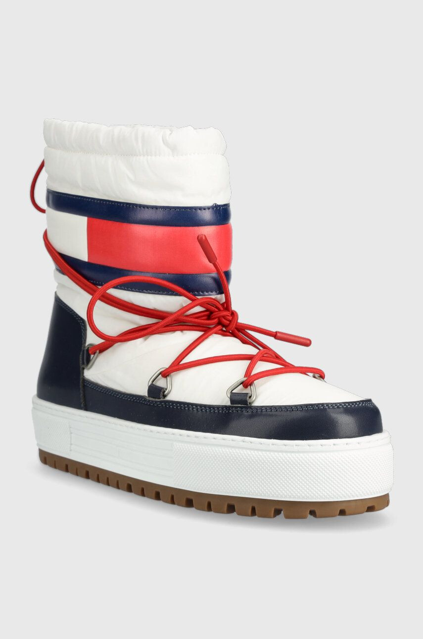 Tommy Jeans Snežke EN0EN02162 SNOWBOOT LOW bela barva - Pepit.si