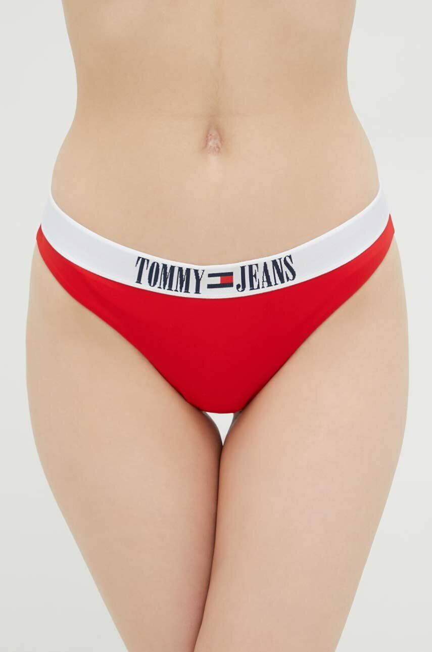 Tommy Jeans Spodnji del kopalk rdeča barva - Pepit.si