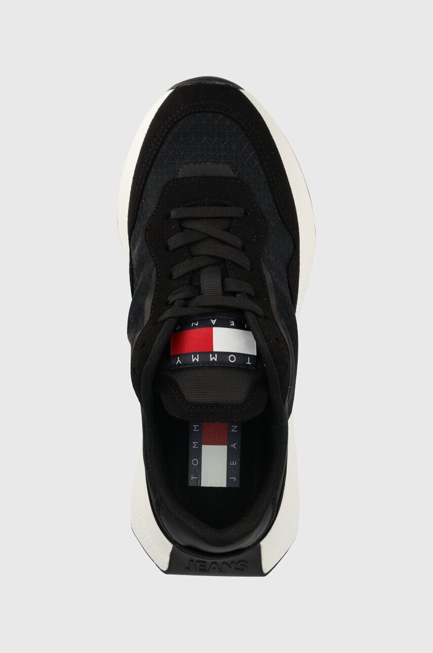 Tommy Jeans Superge TJW TRANSLUCENT RUNNER črna barva EN0EN02215 - Pepit.si