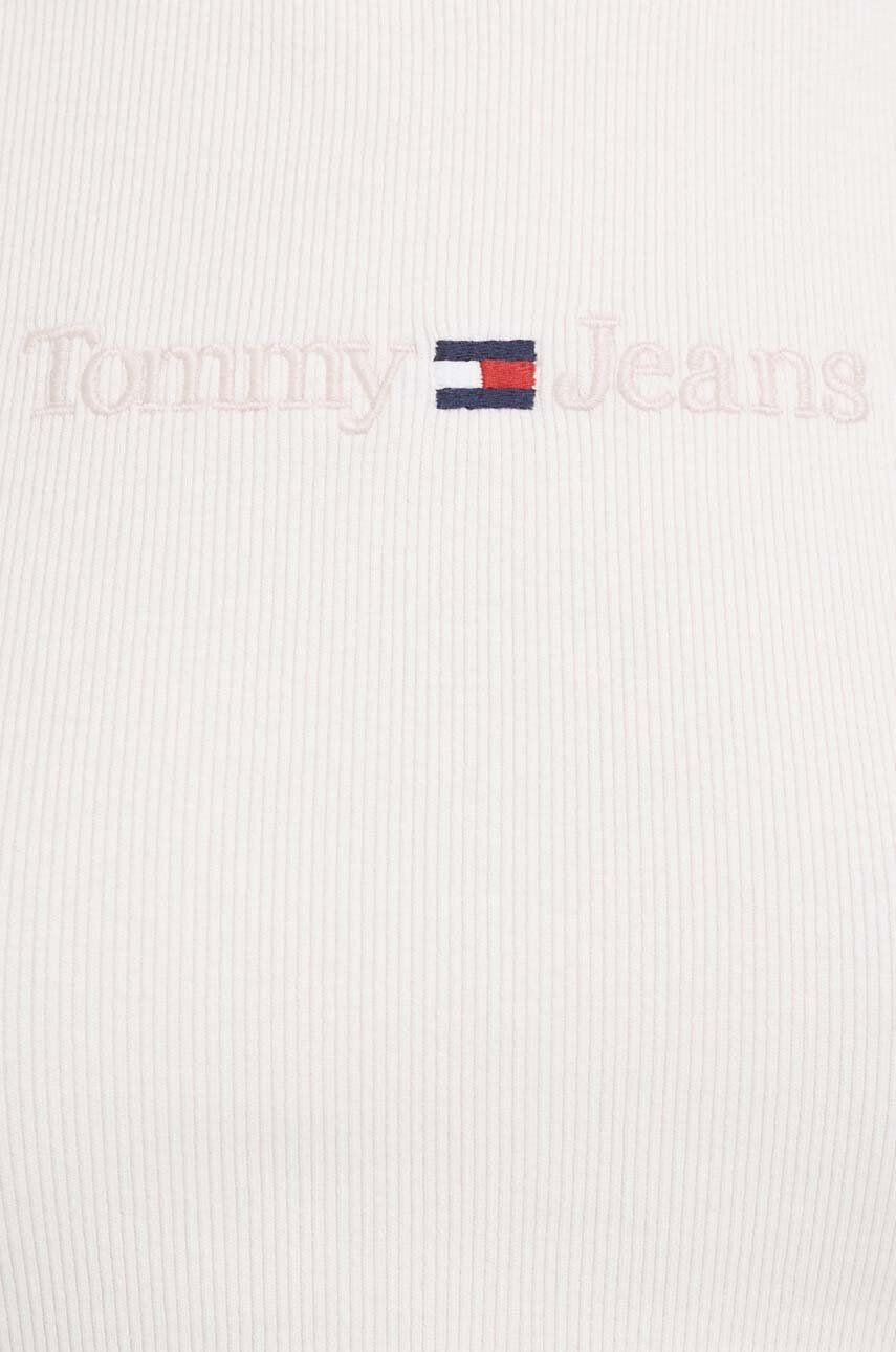 Tommy Jeans Top ženski roza barva - Pepit.si