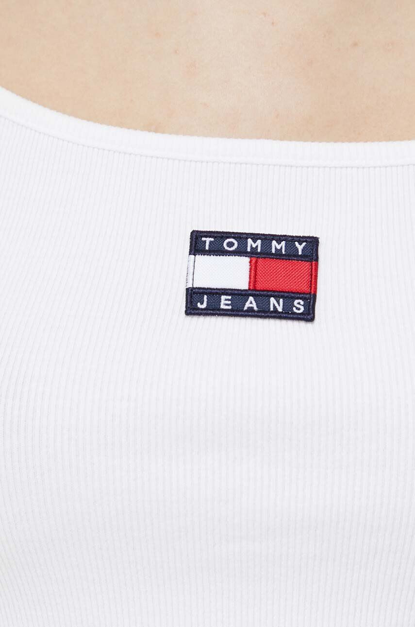 Tommy Jeans Top Tommy Hilfiger ženski bela barva - Pepit.si