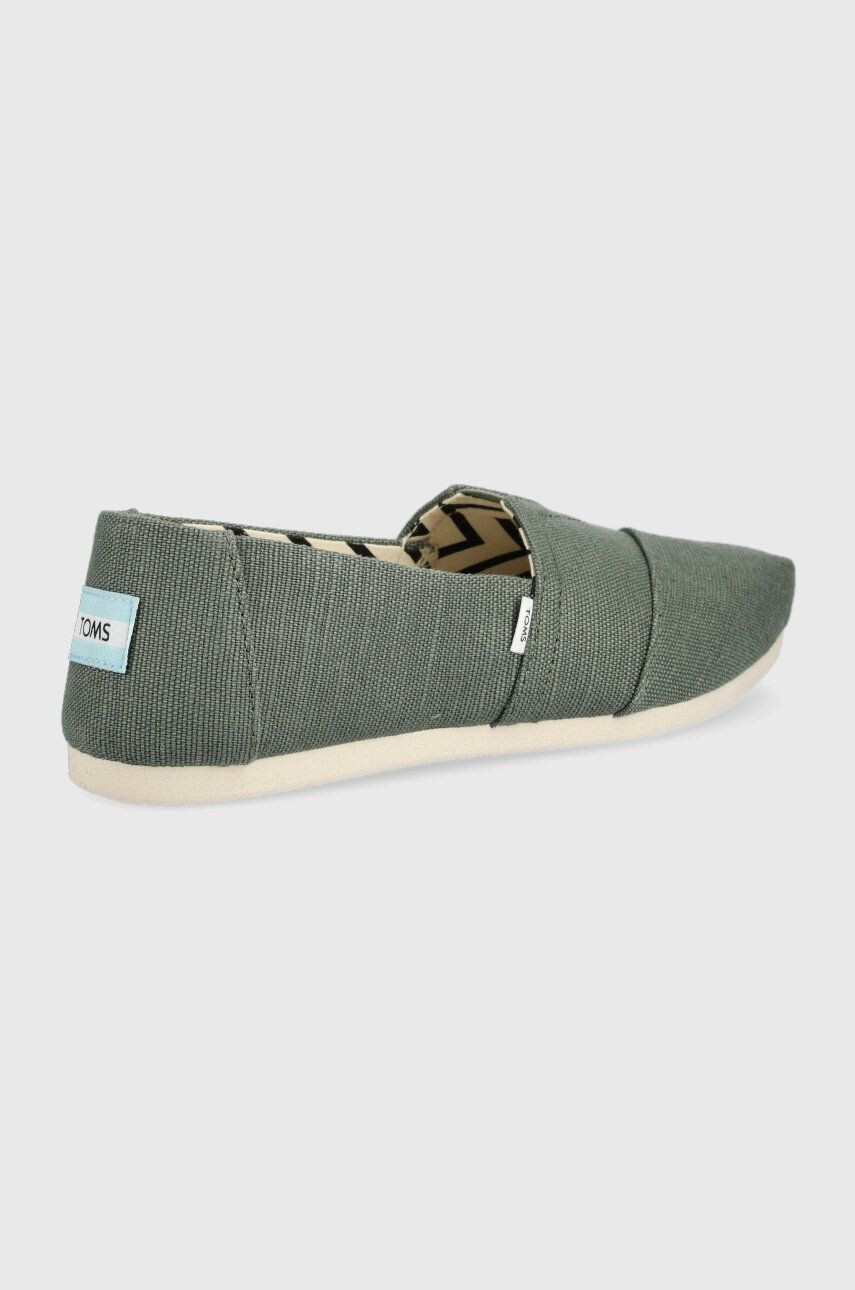 Toms Espadrile Alpargata zelena barva - Pepit.si