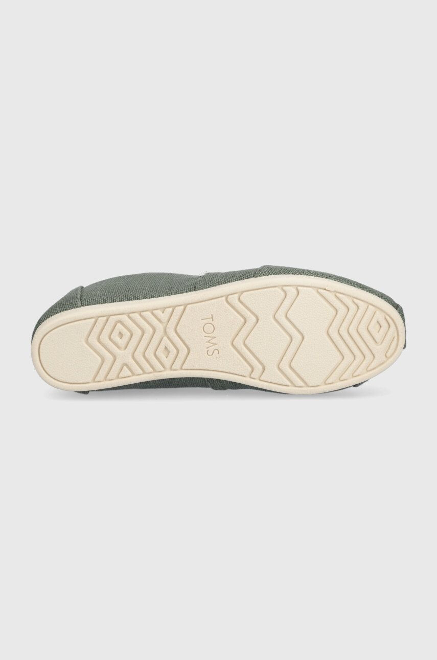 Toms Espadrile Alpargata zelena barva - Pepit.si