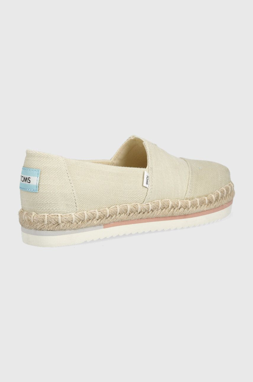 Toms Espadrile Alpargata Platform Rope bež barva - Pepit.si