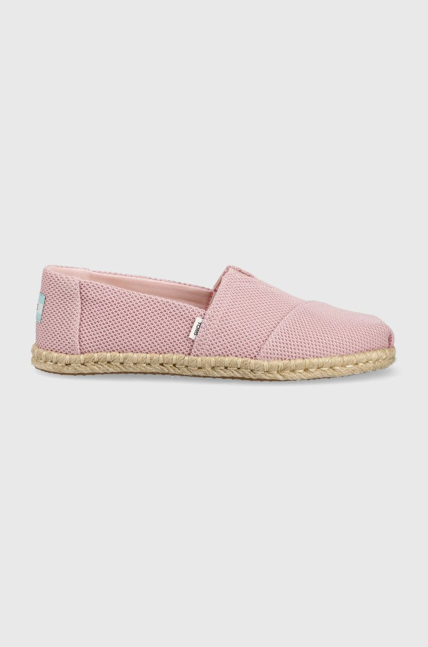 Toms Espadrile Alpargata Rope roza barva - Pepit.si