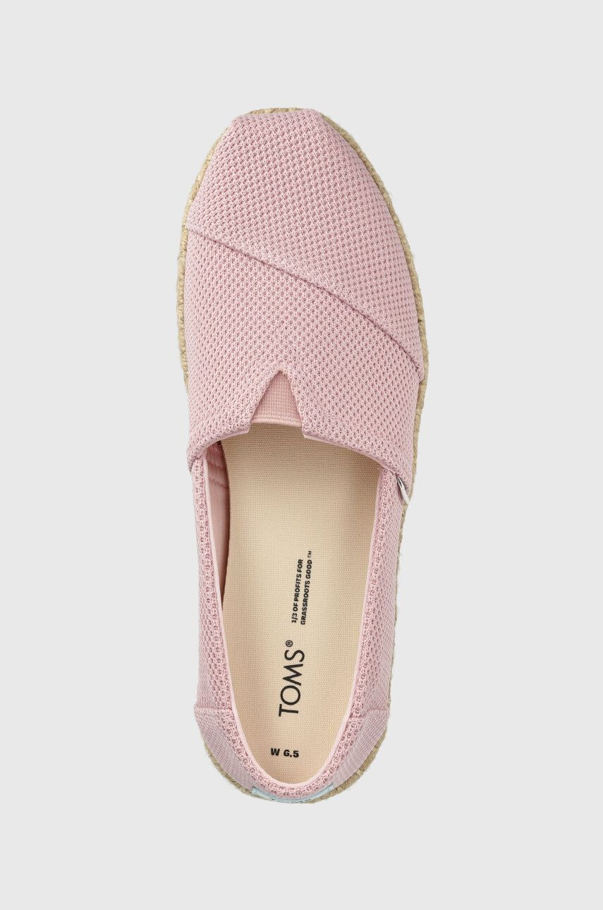 Toms Espadrile Alpargata Rope roza barva - Pepit.si