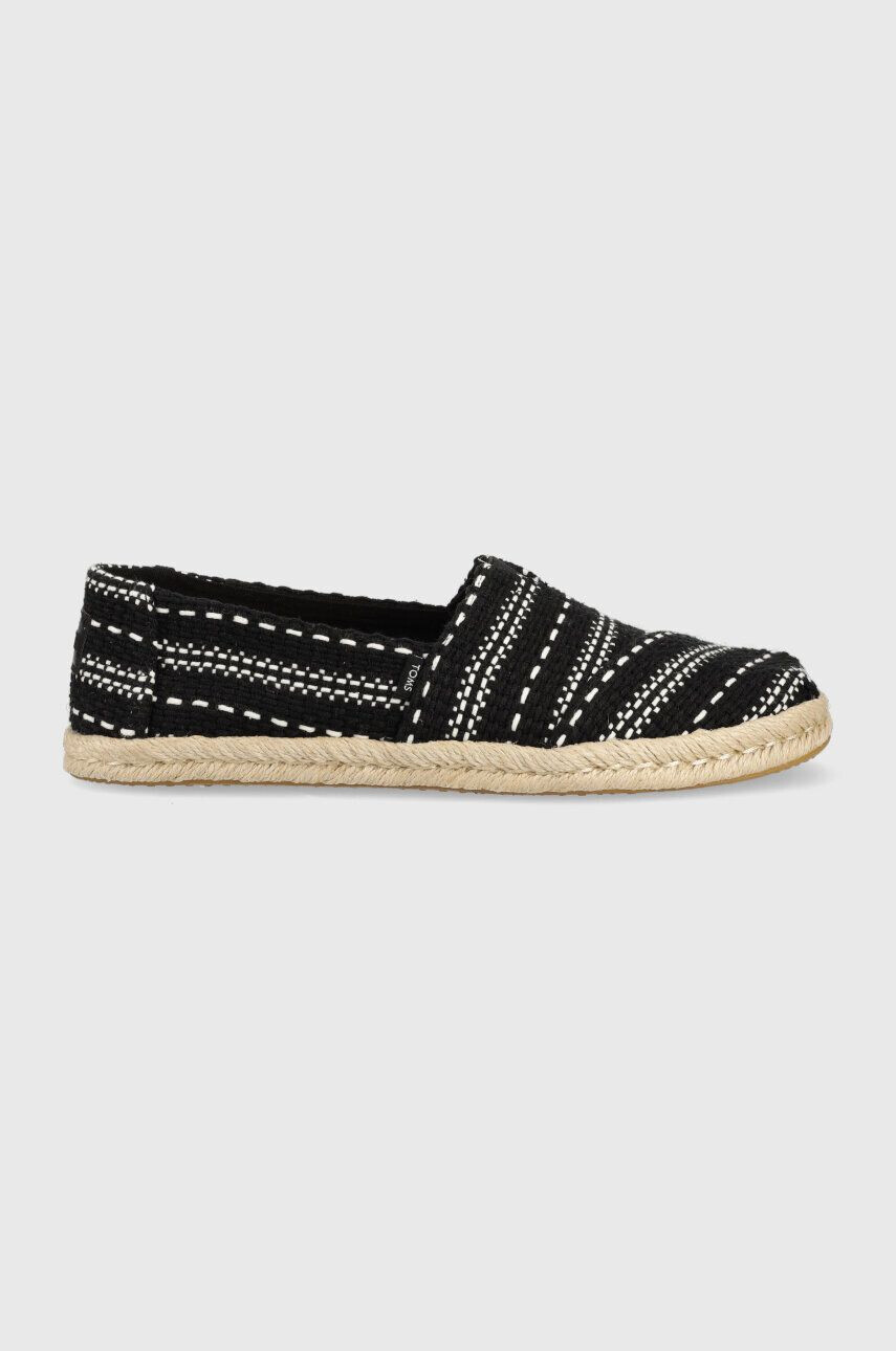 Toms Espadrile Alpargata Rope črna barva 10019676 - Pepit.si