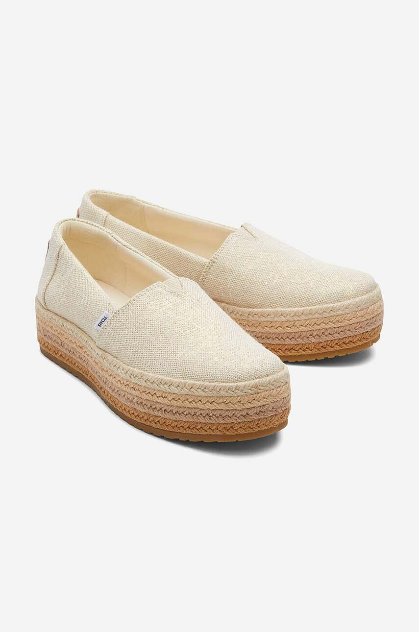 Toms Espadrile DARK NATURAL bež barva - Pepit.si