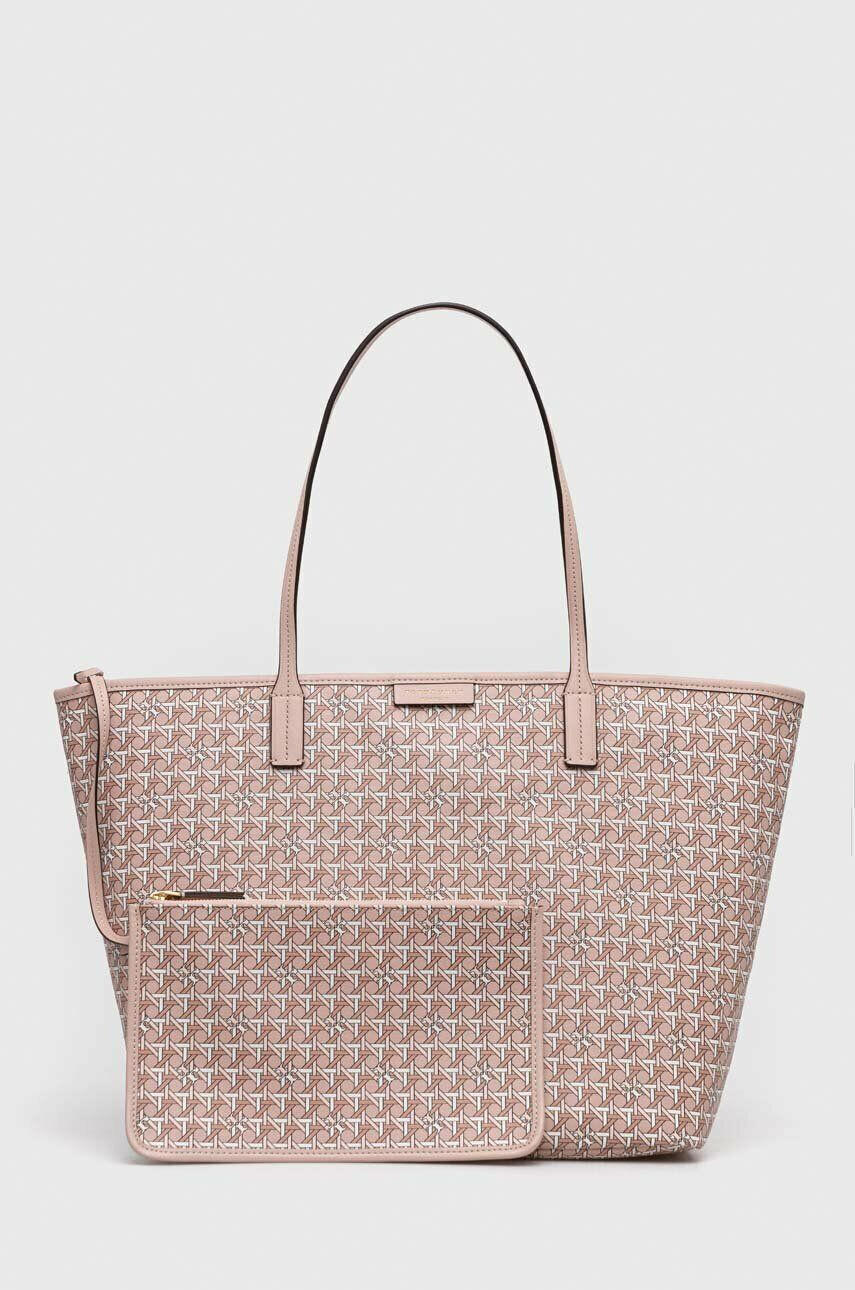 Tory Burch Torbica roza barva - Pepit.si