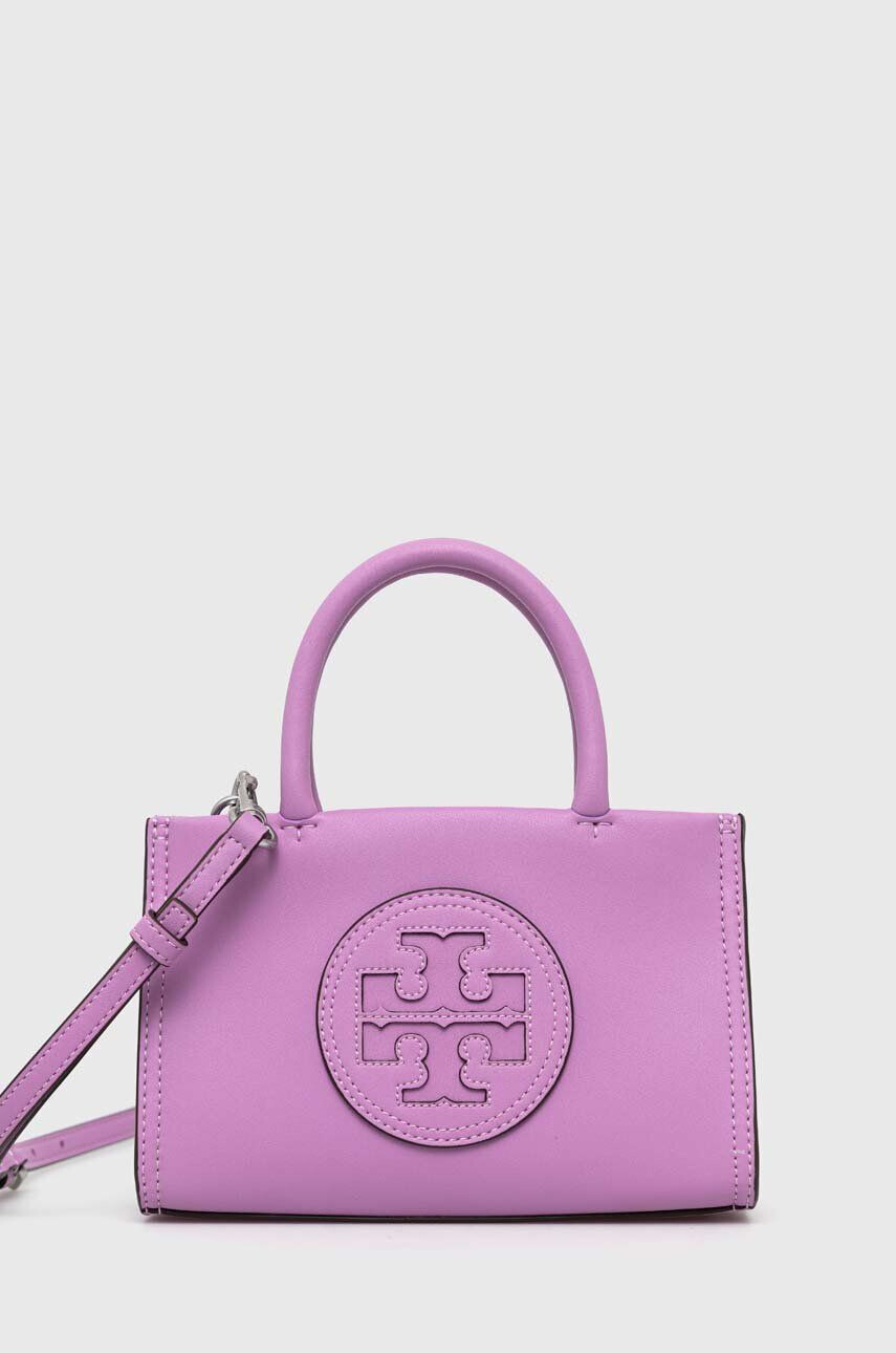 Tory Burch Torbica vijolična barva - Pepit.si