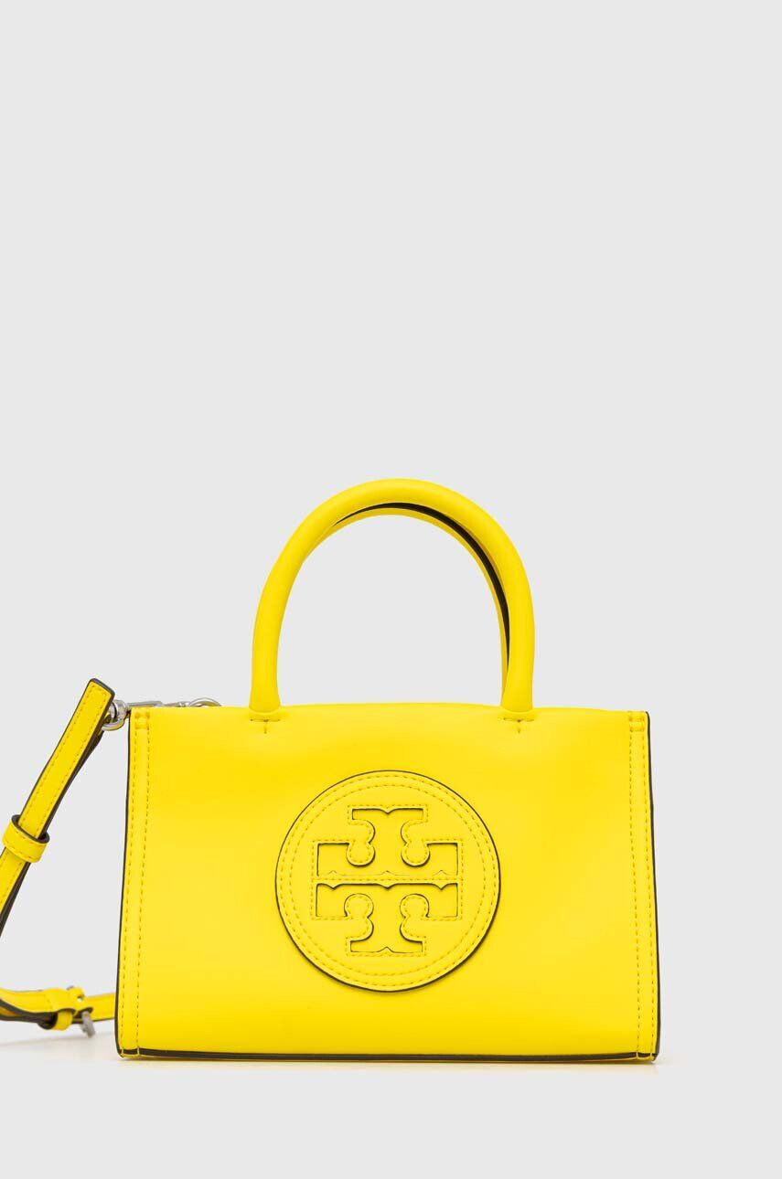 Tory Burch Torbica rumena barva - Pepit.si